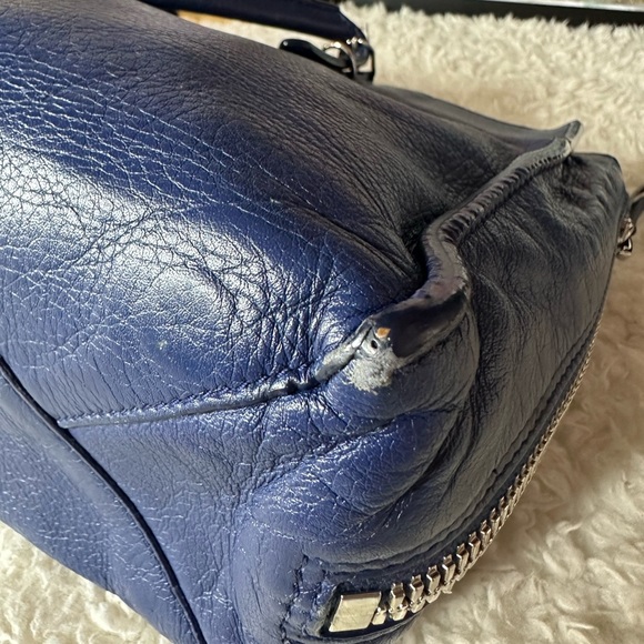 Balenciaga Mini Papier A4 Zip Around Tote Navy with Mirror - Picture 9 of 16